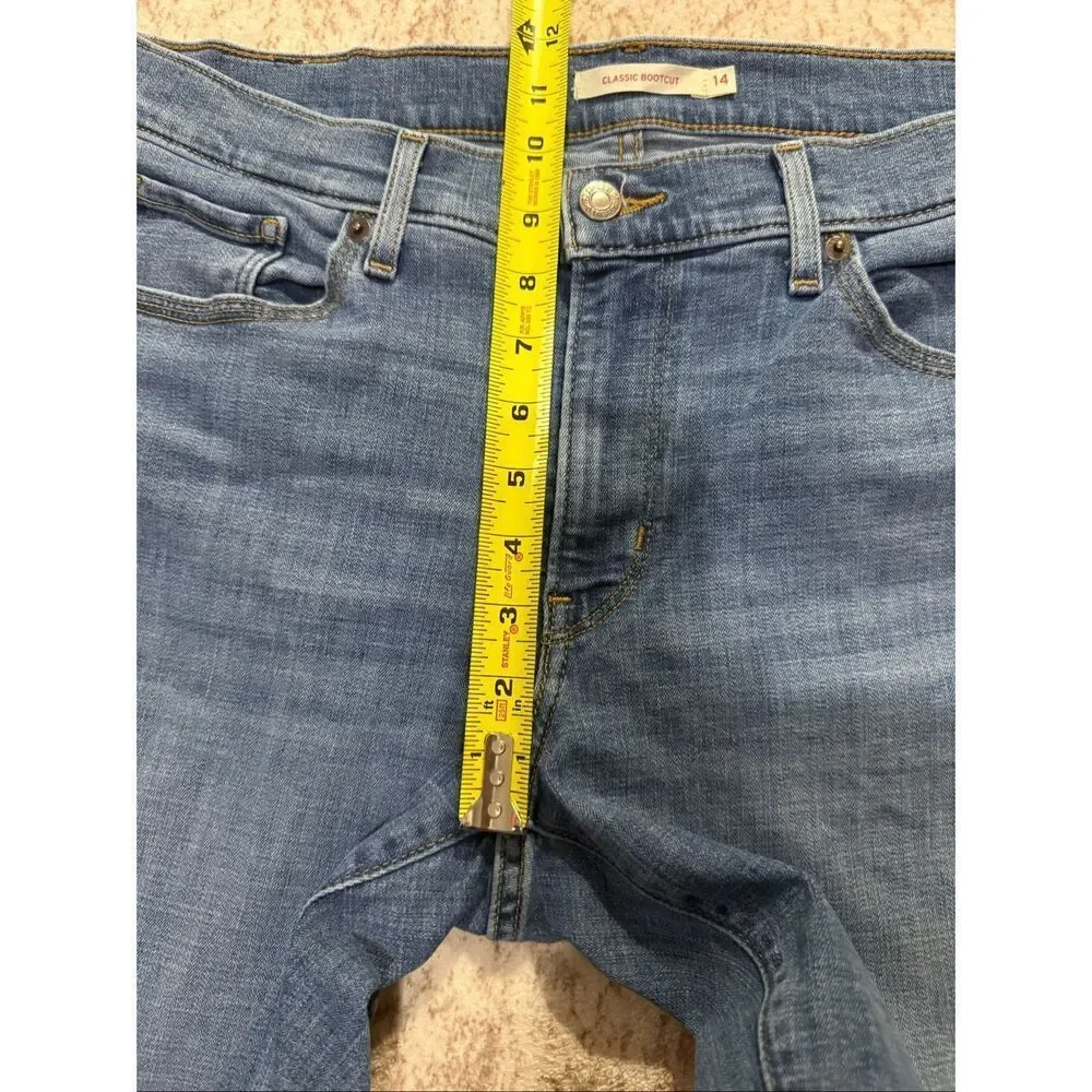 Levi's Women's Zip Fly Mid-rise Classic Bootcut Denim Jeans Blue Size 14